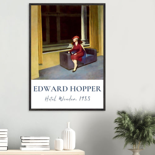 Artfulprints Poster Edward Hopper - Hotel window   - 30x40 cm - Meerkleurig