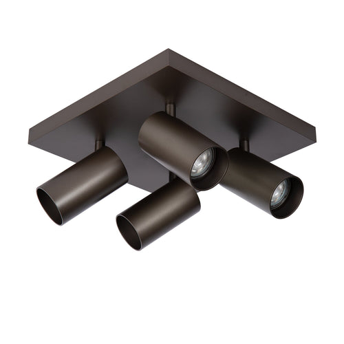 Atmooz plafondlamp Era 4 - brons - Ø 26 x H 12 cm - GU10