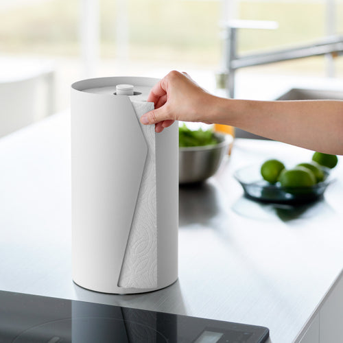 Yamazaki Tower Keukenrolhouder rond - Wit - vtwonen shop