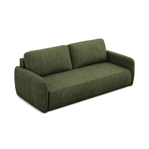 LaMiaSofa 3-zits slaapbank Corle - chenille stof - olijf - 218x102x86