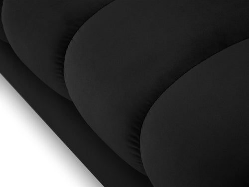 Cosmopolitan Design linker meridiaan Bali flueel, zwart - 185x102x75cm