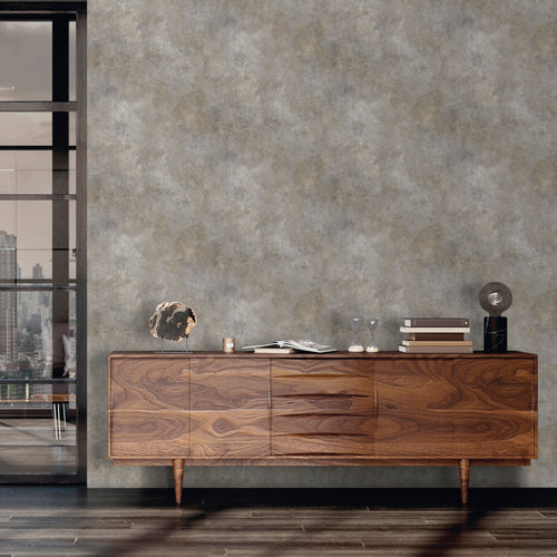 Sanders & Sanders behang betonlook warm grijs - 53 cm x 10 m - 640073