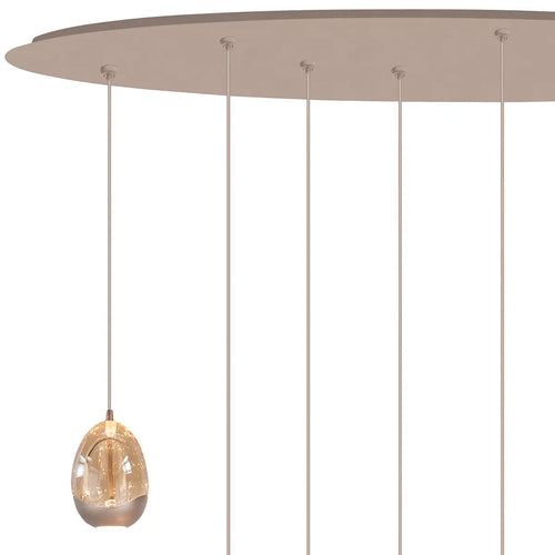 Highlight hanglamp Egg - 8 lichts - 100  x 155   cm - champagne
