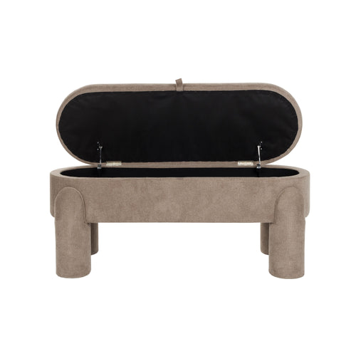 Housecraft Living Orly Bankje met opbergruimte 113 cm - Grijs - vtwonen shop