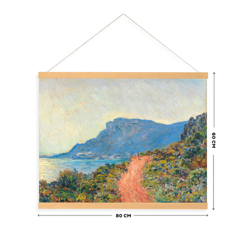 Art for the Home Hangende Poster Linnen - Zuidelijk Landschap Monet The Red Road - 60x80cm - vtwonen shop
