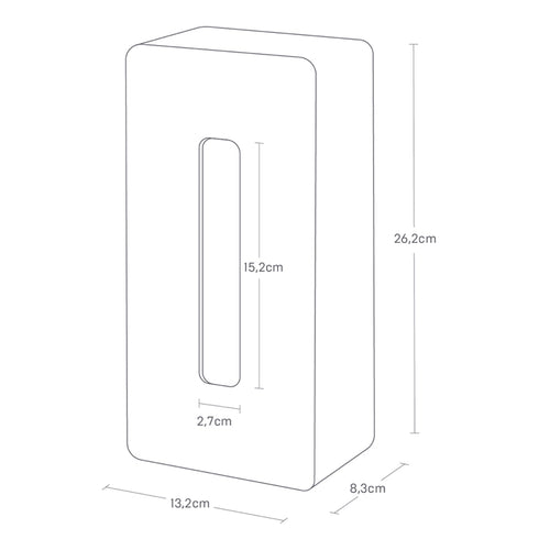 Yamazaki Zelfklevende Tissuebox - Tower - Zwart - vtwonen shop