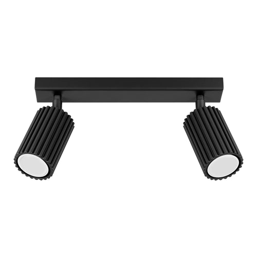 Sollux Lighting Plafondlamp KARBON 2 zwart - 30x6,5x16,5cm