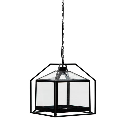 Rivièra Maison Rockford Hanging Lamp - IJzer, Glas - Zwart - vtwonen shop