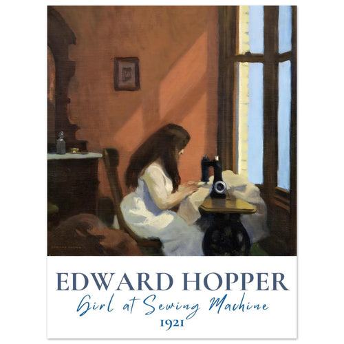 Artfulprints  Edward Hopper - Girl at sewing machine   poster 30x40 cm - vtwonen shop