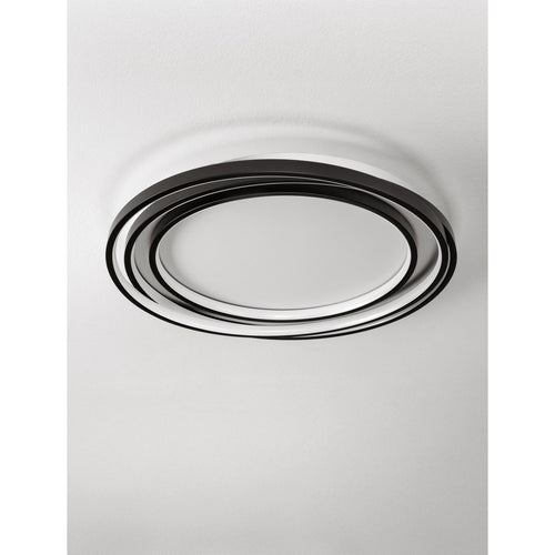 Nova Luce ARBOR Geïntegreerde LED-plafondlamp, matzwart, Triac dimbaar, 33W, 1067lm, 3000K