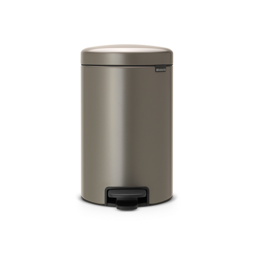 Brabantia NewIcon Pedaalemmer, 12 liter, kunststof binnenemmer - Platinum