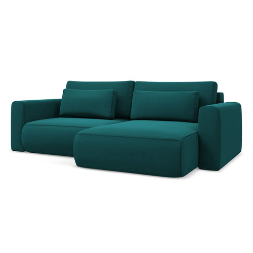 LaMiaSofa hoekbank rechts Perugia - velours - marien - 240x149x82