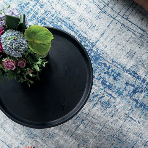 Louis De Poortere vloerkleed Bronx Azurite - blauw - 140x140cm - vtwonen shop