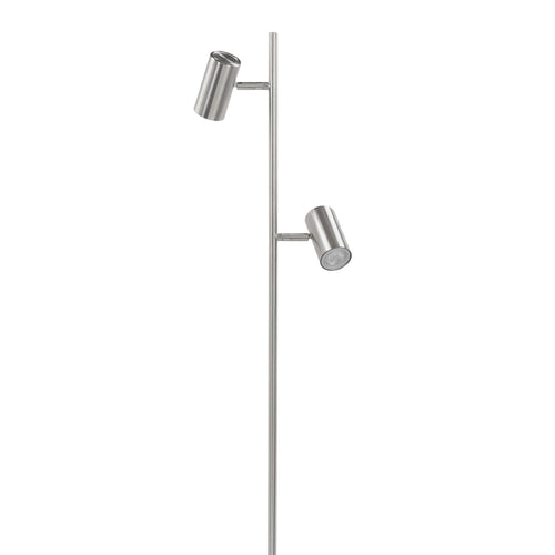 Highlight vloerlamp Burgos - 2 lichts - 23  x 142   cm - mat chroom