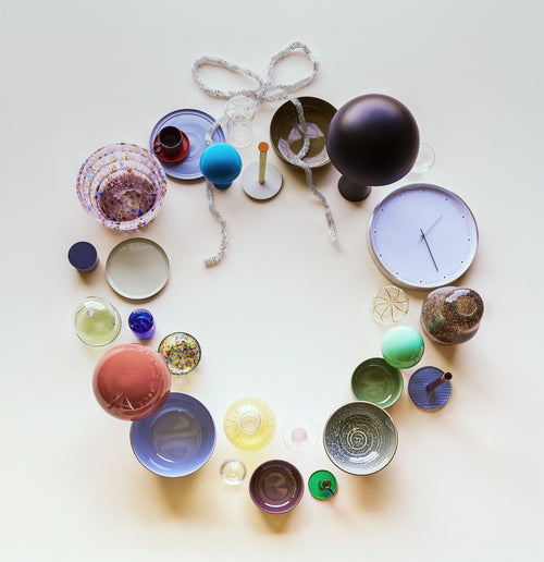 Hübsch kommen Confetti - glas - ø15xh7, ø26xh8cmcm - vtwonen shop