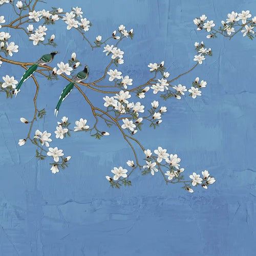 Sanders & Sanders fotobehang bloesemtak blauw - 375 x 270 cm - 601427