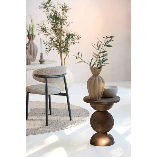 Light & Living bijzettafel Mirto - bruin - Ø40cm