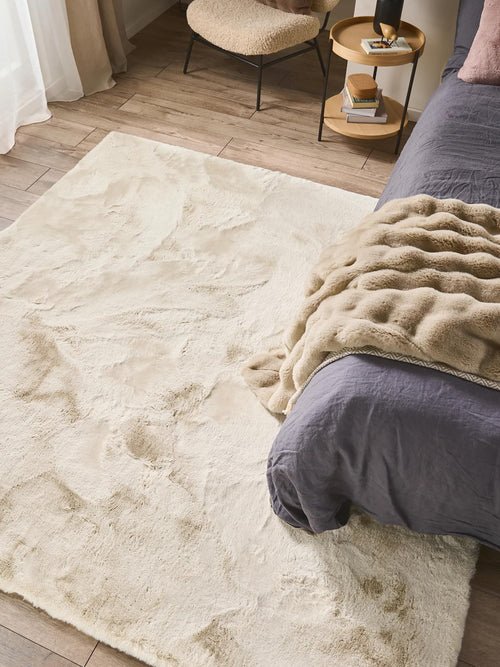 benuta nepbont vloerkleed Dave - crème - 150x150 cm