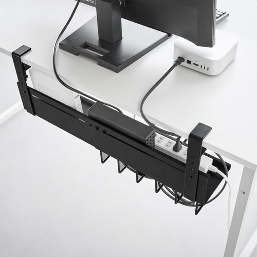 Yamazaki Smart Kabel- en routerorganizer voor onder bureau uitschuifbaar - Zwart