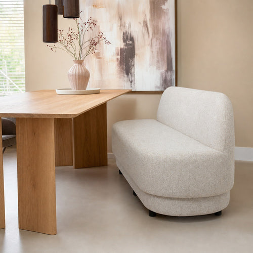 DÉJA Living Eetkamerbank Moose - Beige Stof - 180x72x85cm