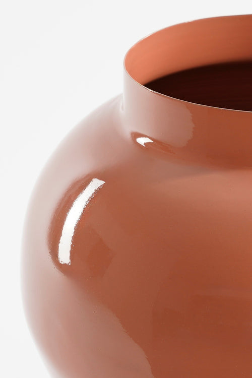 Mica Decorations Boyd Vaas - H37 x Ø26 cm - Metaal - Terra - vtwonen shop