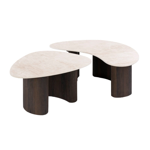 Giga Living Salontafel Ceramo Organisch - Organisch Keramiek - Set Van 2