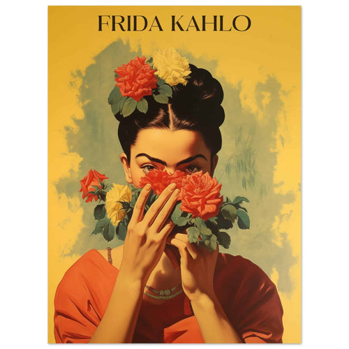 Artfulprints  Frida Kahlo - Behind the bloom   poster 30x40 cm - vtwonen shop