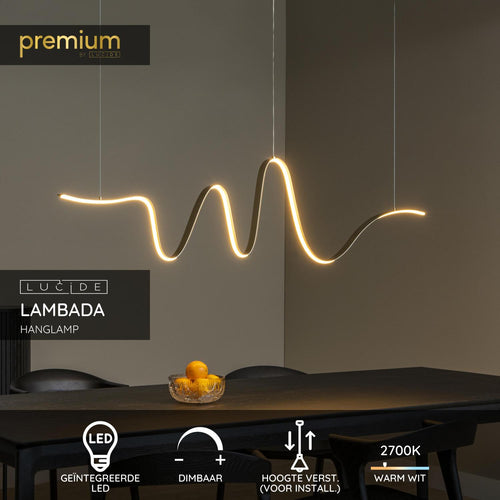 Lucide hanglamp LAMBADA - Geïntegreerde LED - Mat Goud / Messing - vtwonen shop