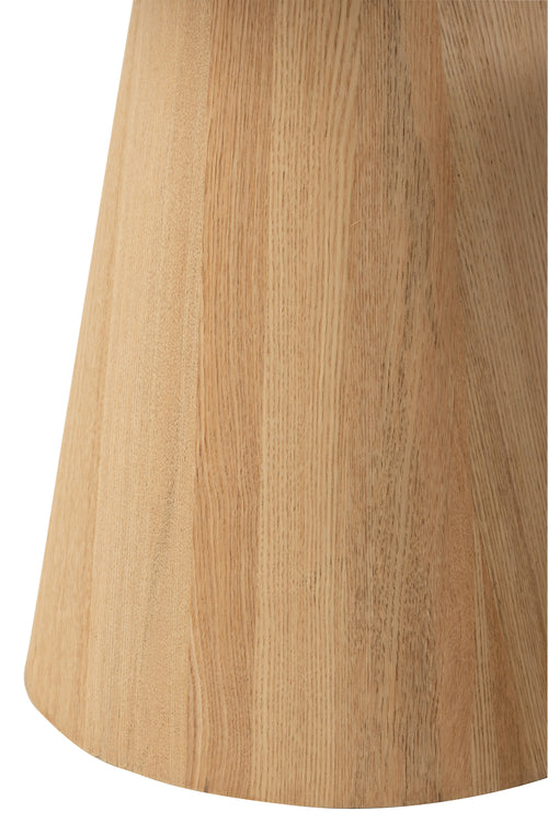 J-Line bijzettafels Rond + Rand - hout - naturel - set van 2