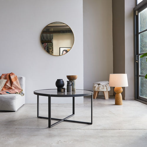 Tikamoon Marmeren en metalen salontafel - Zwart
