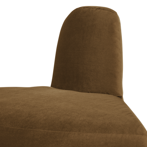 WOOOD eetbank hoek rond rugleuning Mojo Base - Velvet - H.geel - 83x76x76