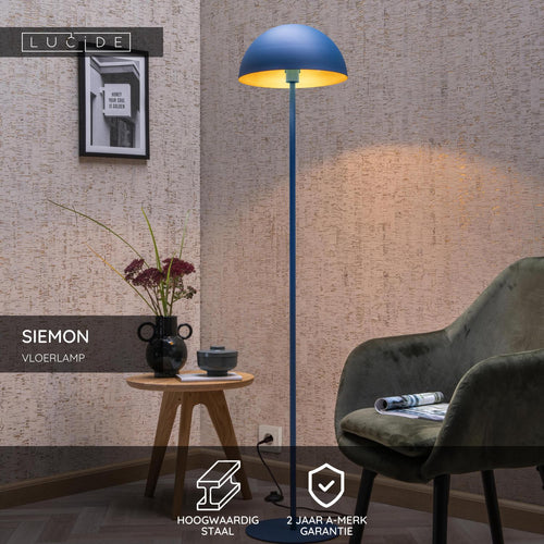 Lucide vloerlamp SIEMON - 1xE27 - Blauw