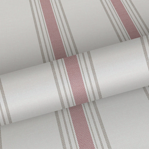 Sanders & Sanders behang strepen rood en grijs - 53 cm x 10.05 m - 640669