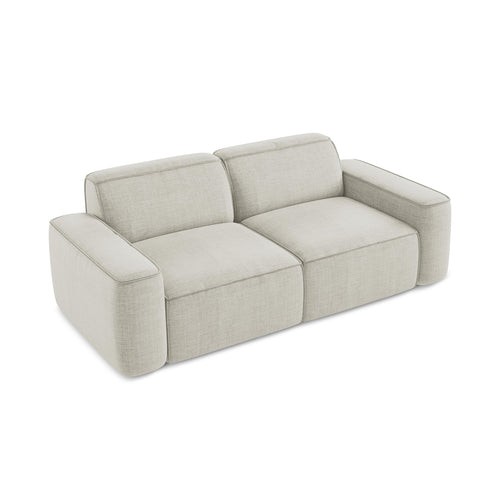LaMiaSofa 3-zits bank Melissa - textuurstof - lichtbeige - 204x102x70