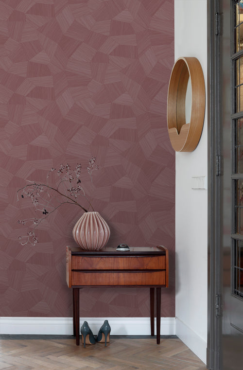 Origin Wallcoverings behang grafisch 3D motief mauve taupe - 50 x 900 cm - 348062 - vtwonen shop