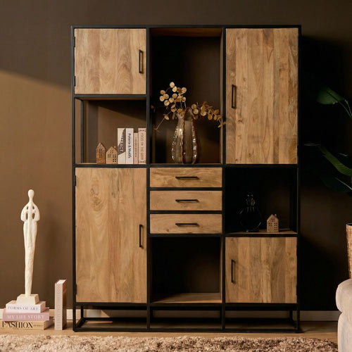 Starfurn Vakkenkast Dakota - Naturel Hout - 160x45x200cm