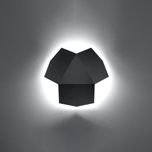 Sollux Lighting Wandlamp TRE zwart - 30x30x8cm