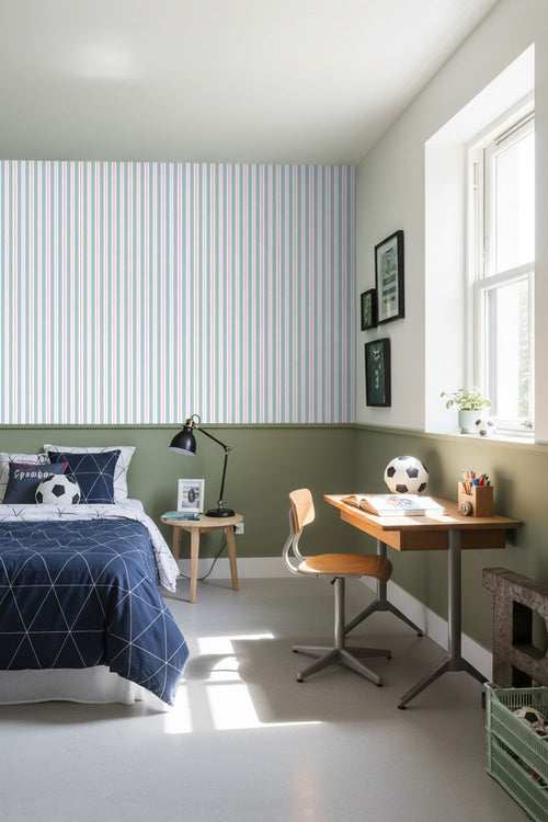 ESTAhome behang strepen blauw en rood - 50 x 900 cm - 131960