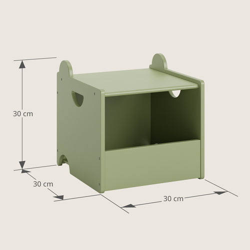 Petite Amélie Set van 2 stapelbare speelgoedkisten - MDF - groen