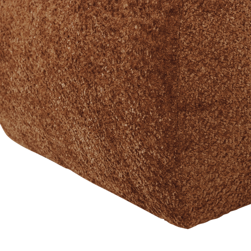 WOOOD poef Mojo Base - Wollig - Roestbruin - 45x84x64
