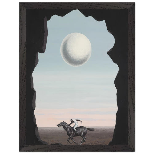 Artfulprints Poster met Lijst René Magritte - Le jockey perdu   - 30x40 cm - Blauw