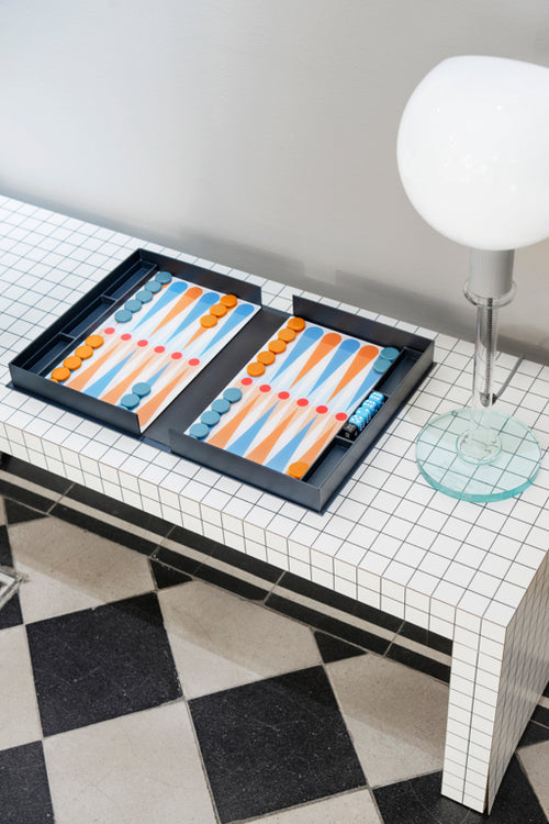 Printworks Spel Classic - Art of Backgammon - Antraciet