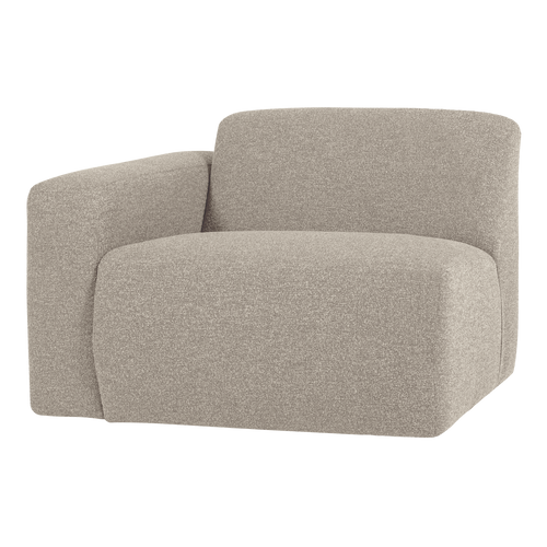 WOOOD 1-zits bank arm links Mojo Base - Bouclé - Beige - 74x105x97