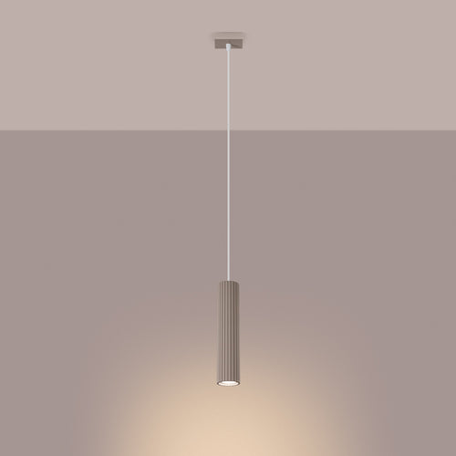 Sollux Lighting Hanglamp KARBON 1 taupe - 8x8x118cm