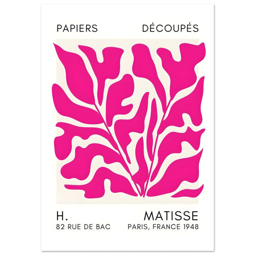 Artfulprints  Matisse – Seabed shapes pink   poster 50x70 cm