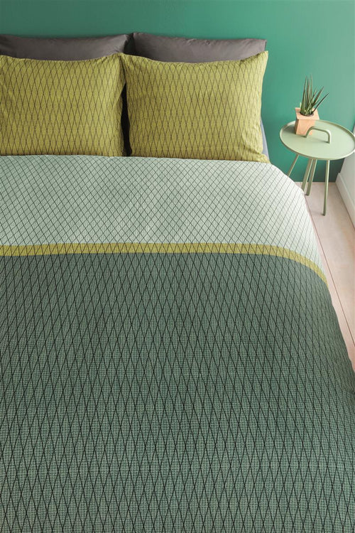 Beddinghouse dekbedovertrek Leith - 140x200/220 cm - groen - vtwonen shop