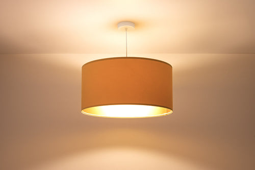 bpskoncept hanglamp Melora - velours & warm zonnegeel - Ø40 cm