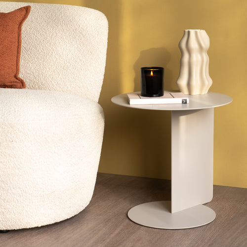 Spinder Design bijzettafel Salsa - Silky Taupe - Ø 40