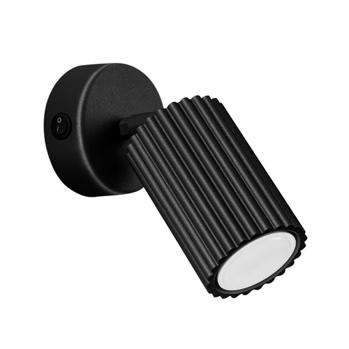 Sollux Lighting Wandlamp KARBON zwart met schakelaar - 8x8x16cm