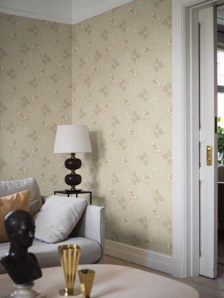 Borastapeter behang bloemen zand beige - 53 cm x 10.05 m - 660838 - vtwonen shop